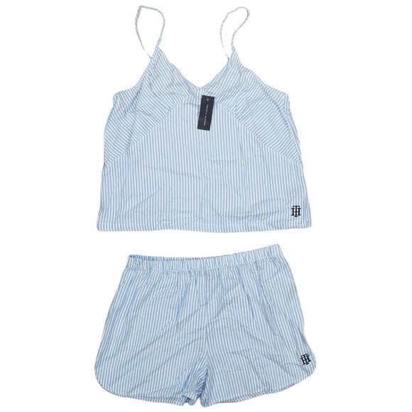 Tommy Hilfiger Other - Tommy Hilfiger Striped Cami Top & Shorts 2-Piece Women's Pajama Set NWT Blue